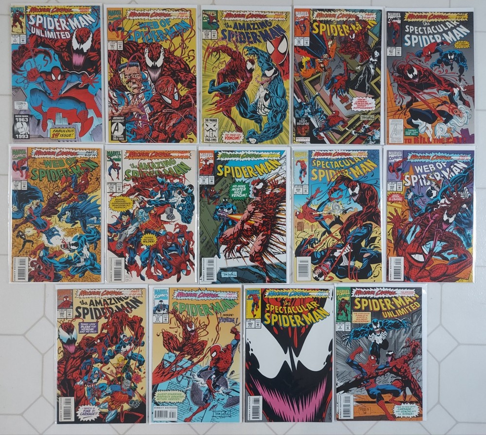 Maximum Carnage #1-14 (1993) Complete Series Spider-Man Venom Full Run Lot