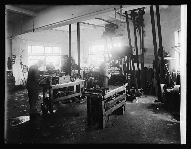 Photo:Steuarts Garage Interior with Mechanics ca 1920