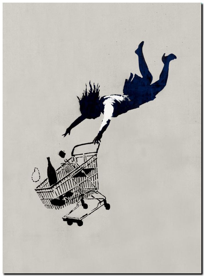 BANKSY STREET ART *FRAMED* CANVAS PRINT Shop until you drop 16