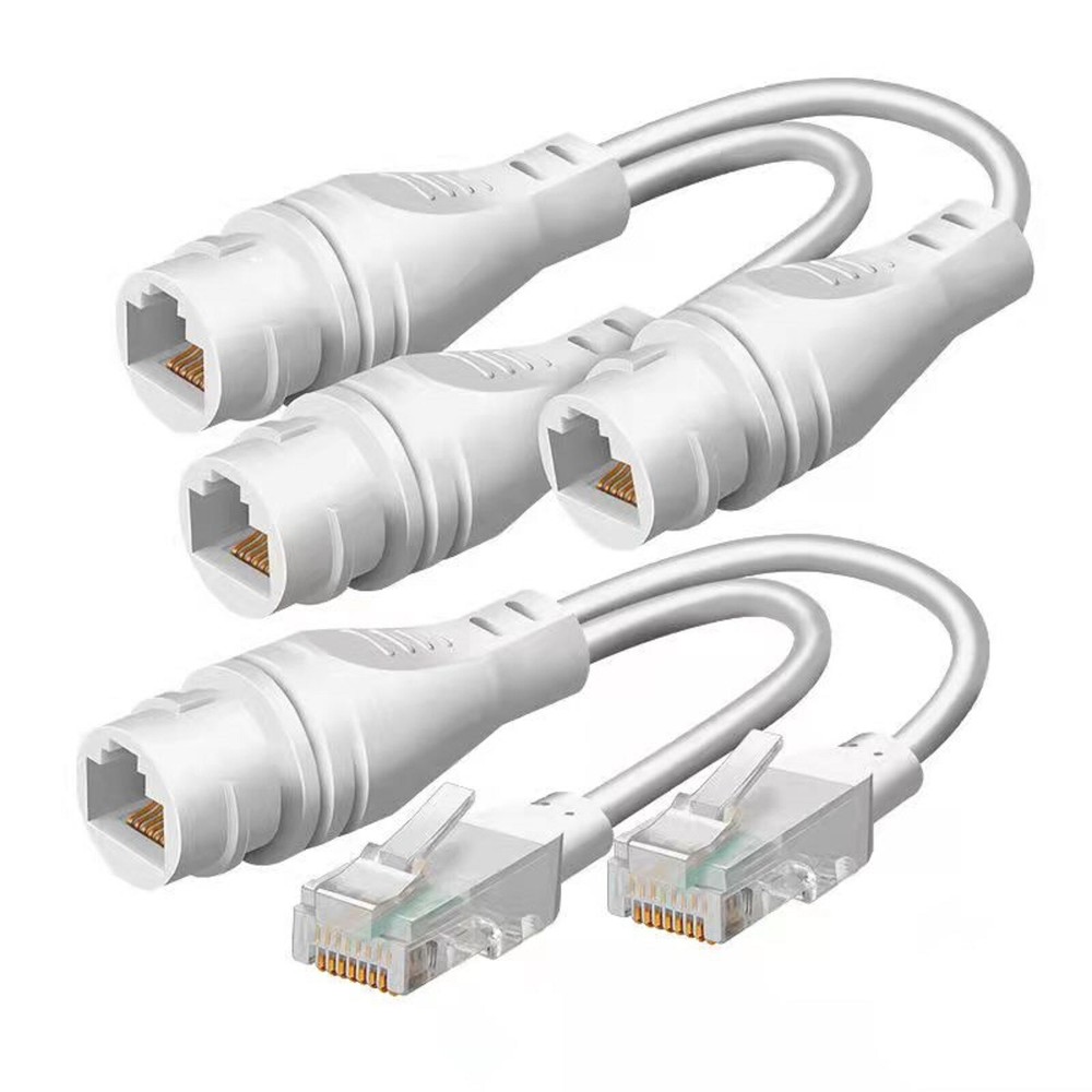 1 to 2 Port PoE Splitter RJ45 Waterproof Network Adapter for Outdoor Use  