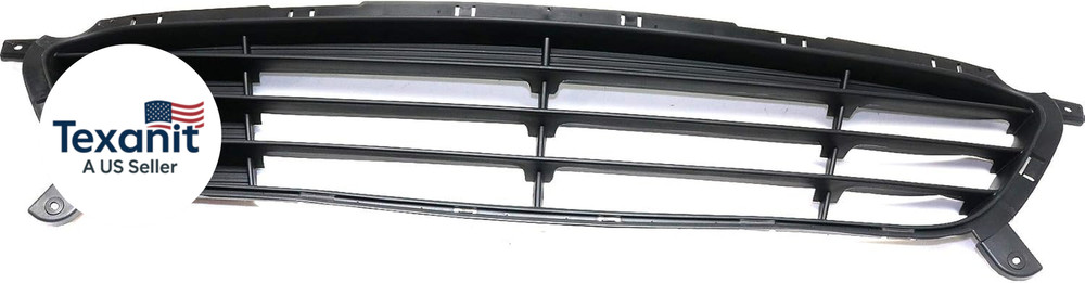 Bumper Grille Compatible with 2014-2017 Hyundai Accent Textured Gray