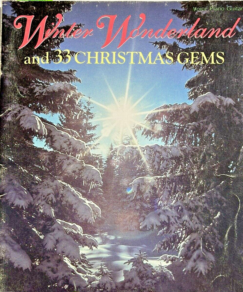 Vintage Piano Sheet Music Christmas Winter Wonderland 33 Gems - Guitar Voice WB