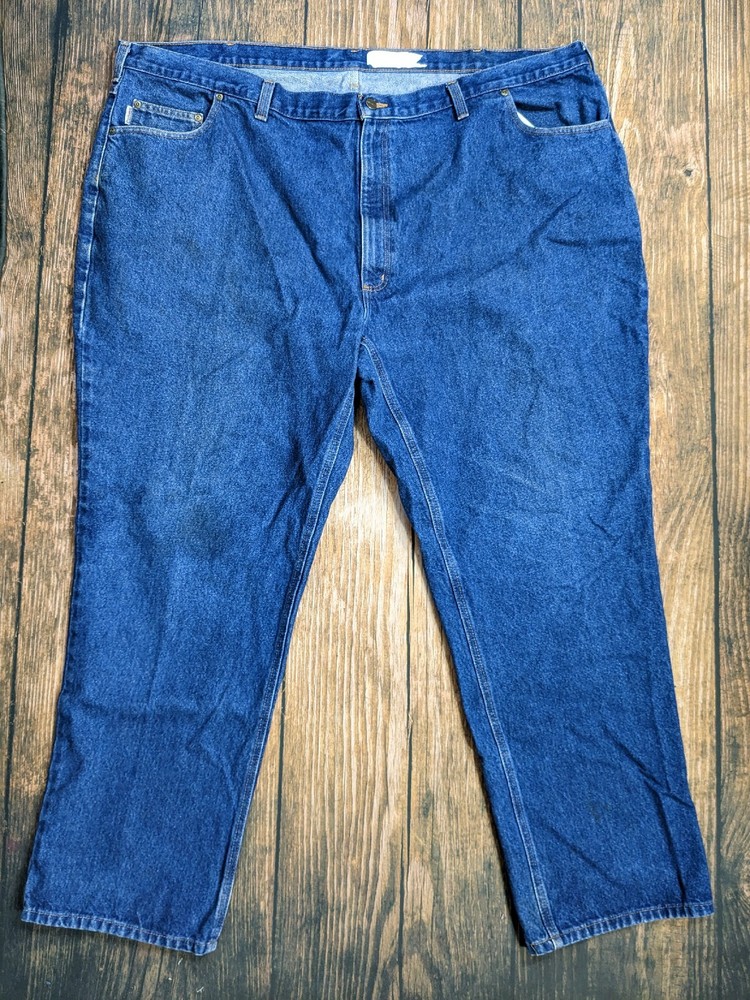 CARHARTT Relaxed Fit Jeans 381-83 Men's Size 52Wx32L 100% Cotton Blue Denim