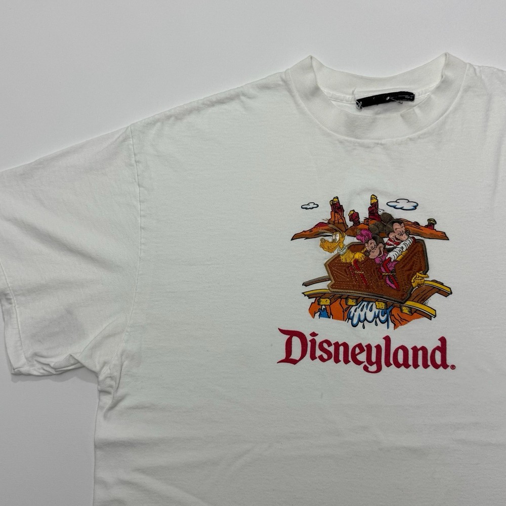 Vintage 90s Disneyland Big Thunder Mountain Embroidered T-Shirt XL Single Stitch