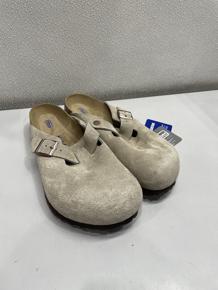 Birkenstock Boston Soft Footbed Suede Leather Clog Men's US 11, Taupe