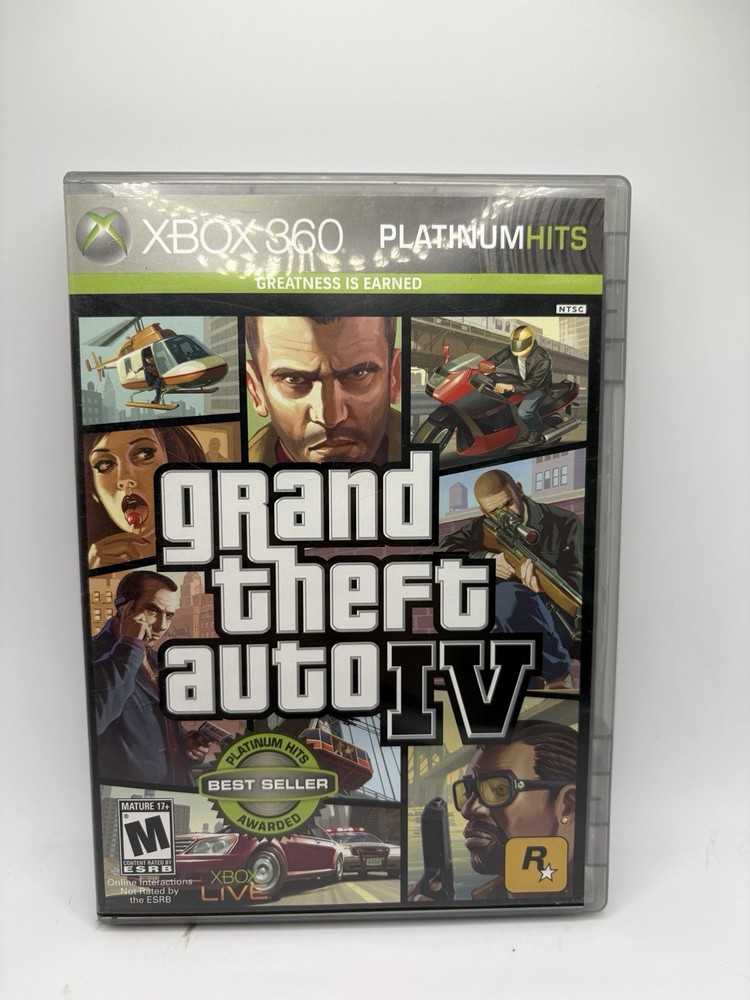 Grand Theft Auto IV (Microsoft Xbox 360, 2008) Complete CIB w Map Tested