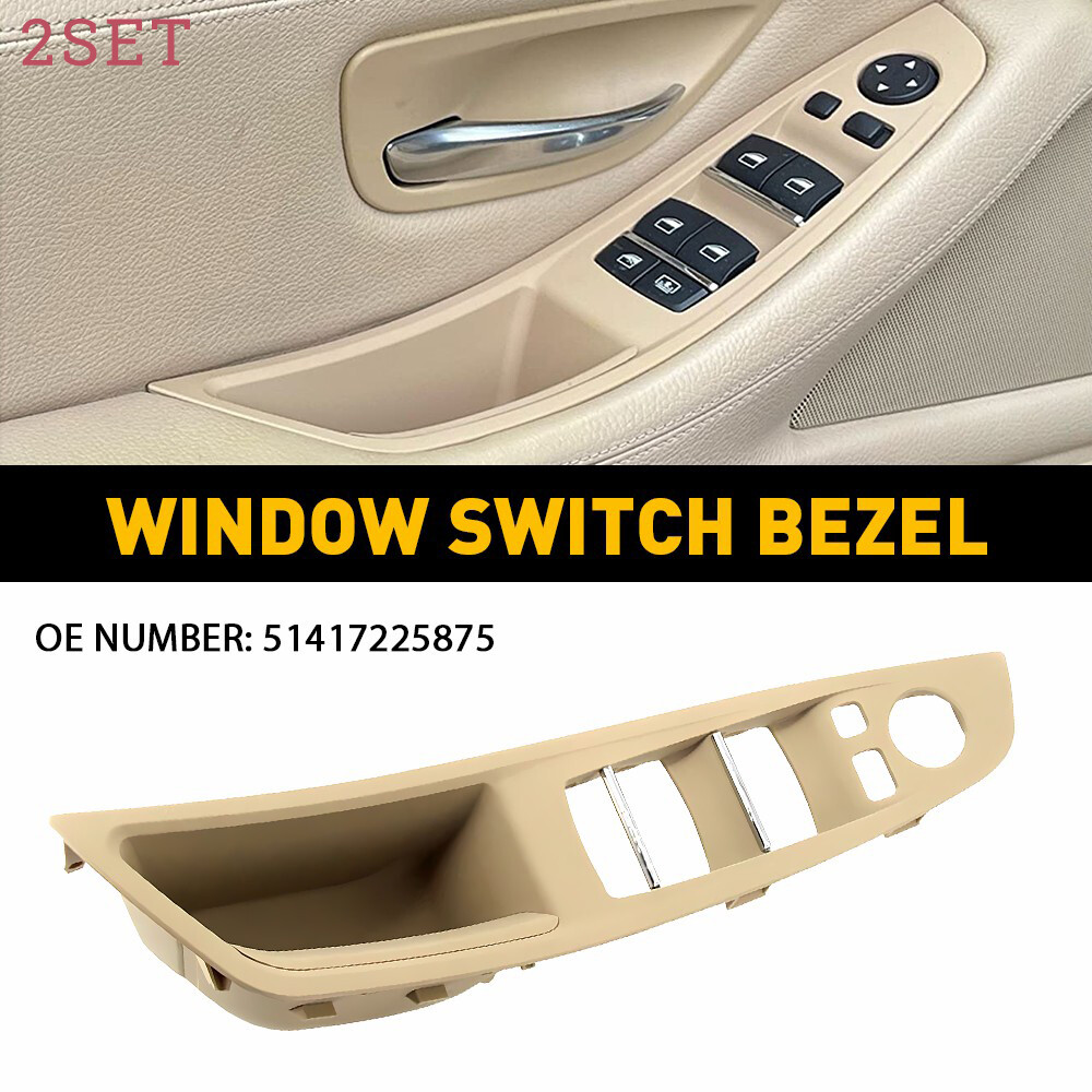 2set Left Door Window Control Switch Handle Cover For BMW F10 5 Series 550i 528i
