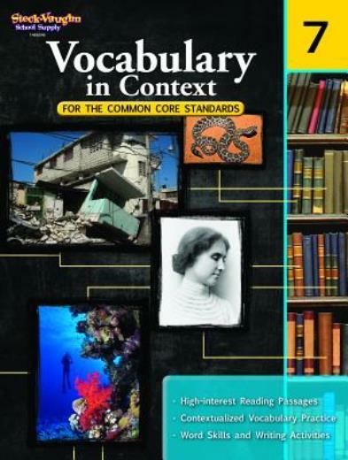 Vocabulary In Context For The Common Core Standards: Reproducible Grade 7