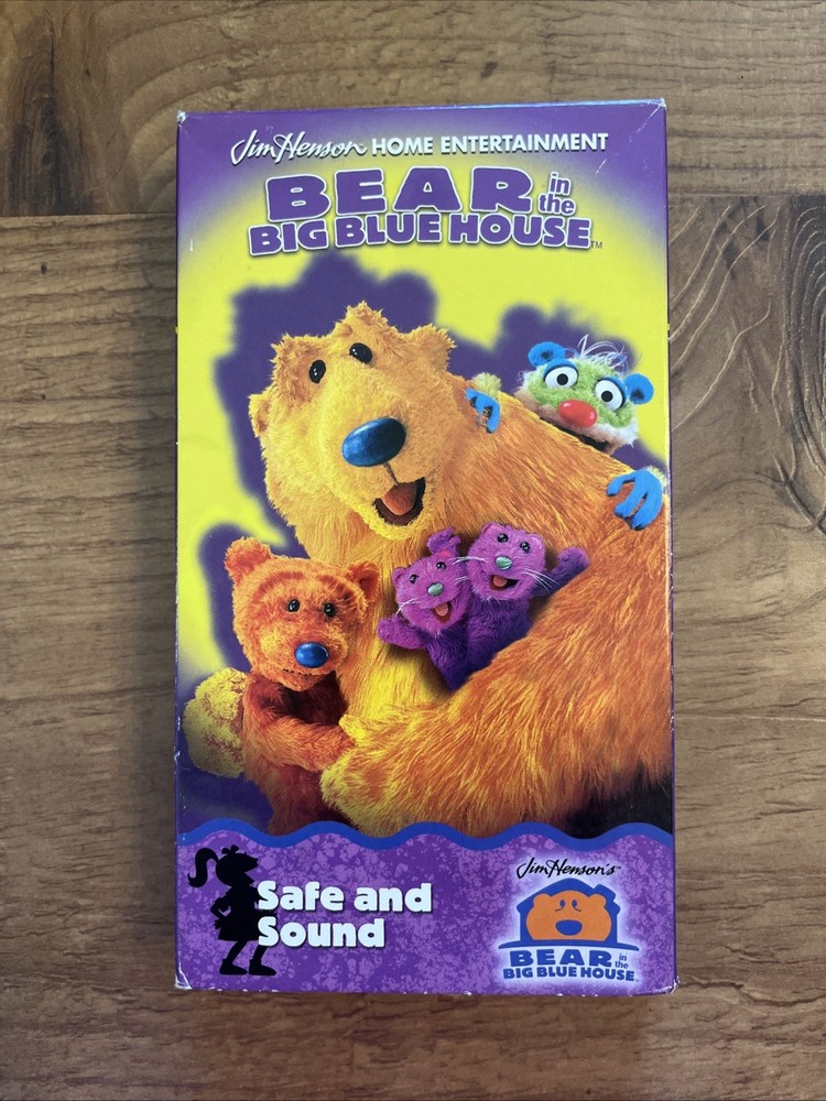Bear in the Big Blue House Safe And Sound Jim Henson Cartoon Rare FULLY TESTED