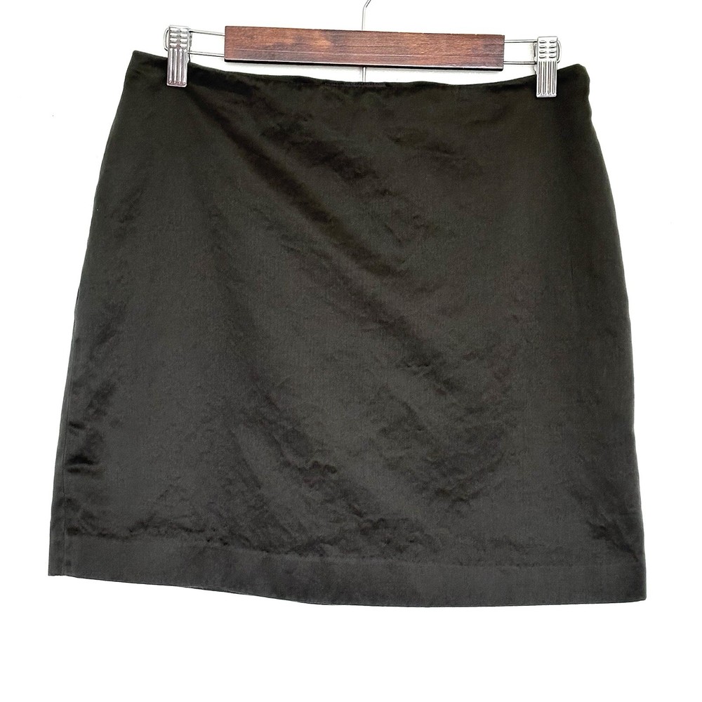 Banana Republic Skirt Women’s Size 10 Green Cotton Mini Zipper Career Wear