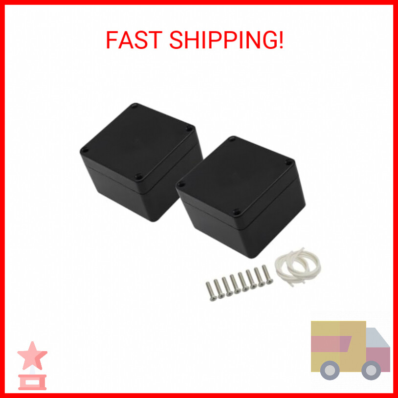 LeMotech ABS Plastic Electrical Project Case Junction Box Black Durable Solution-image