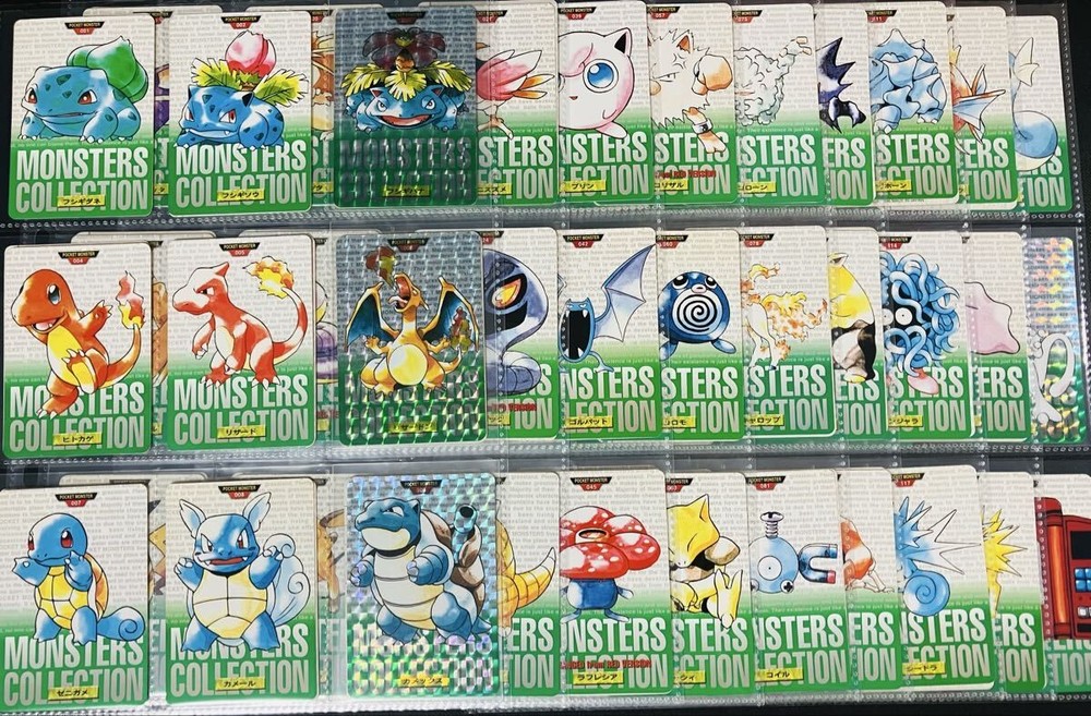 Pokemon Carddass Green Full Complete Set 153 Charizard Bandai 1996 Japan Import