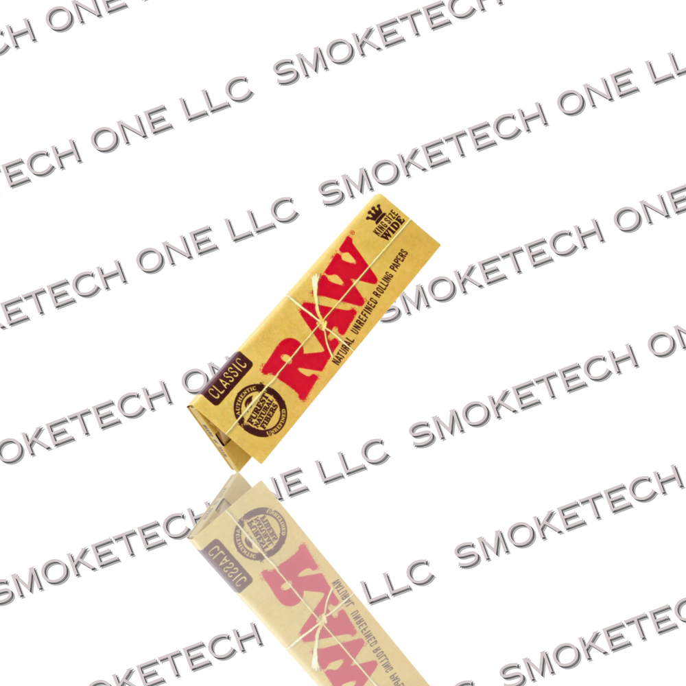 RAW Classic King Size Wide Rolling Papers for Smooth Smoking Experience