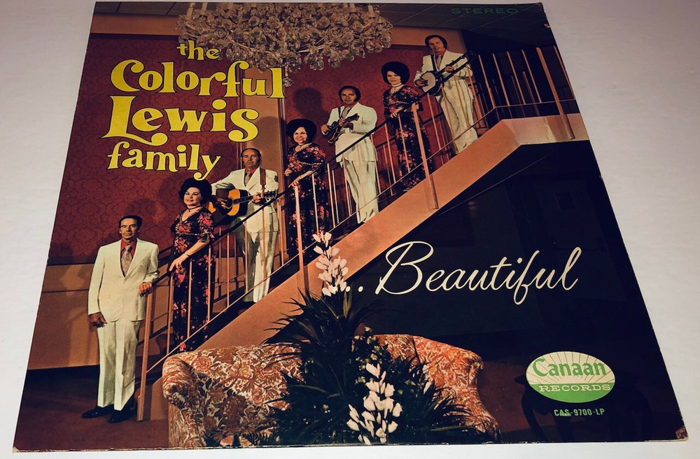 The Colorful Lewis Family Beautiful Bluegrass Gospel Record Album Lp 70 L