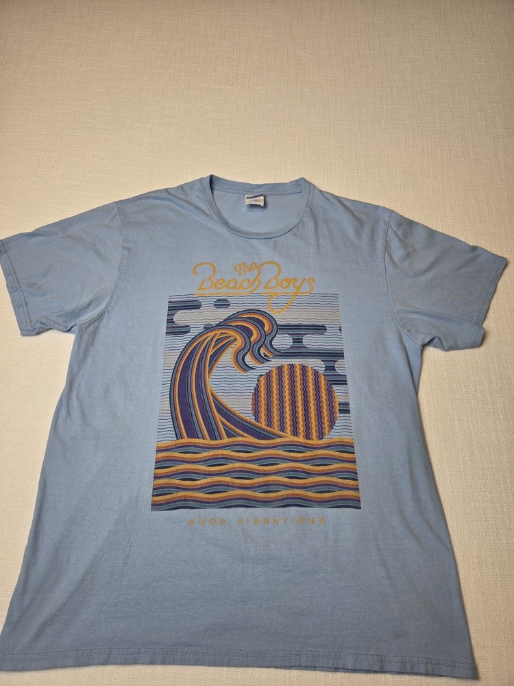 Beach Boys Good Vibrations T-Shirt Port & Company Ring Spun Fan Favorite Size L