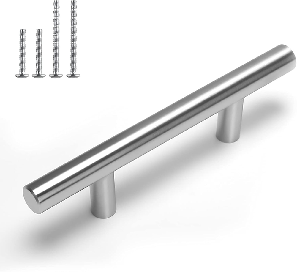 | 50 Pack 3In Hole Centers | Cabinet Handles Nickel Drawer Pulls Stainless Steel
