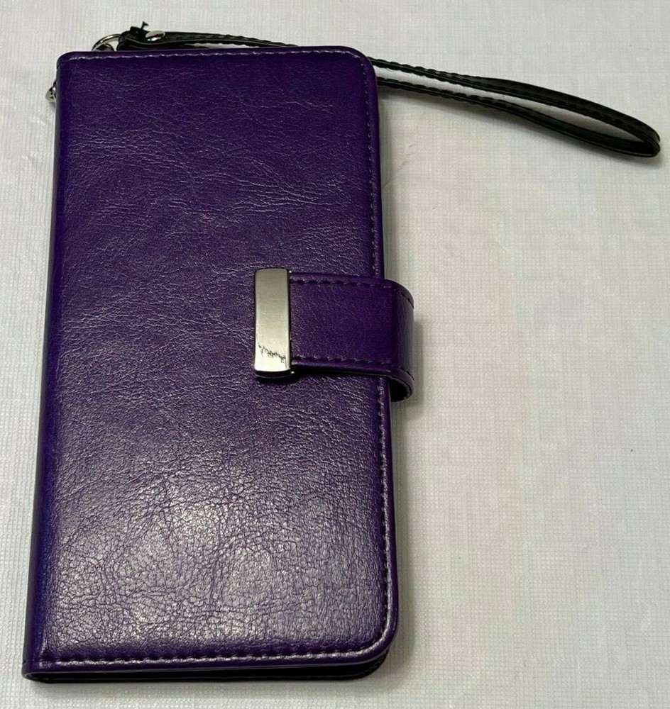 Purple iPhone S Max Folding Wallet Phone Case