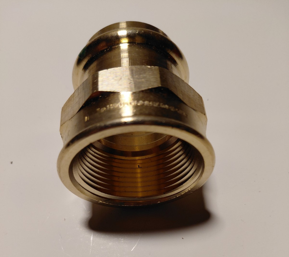 Viega ProPress 79350 1 1/4 x 1 1/4 P x FPT Bronze Adapter  Zero Lead