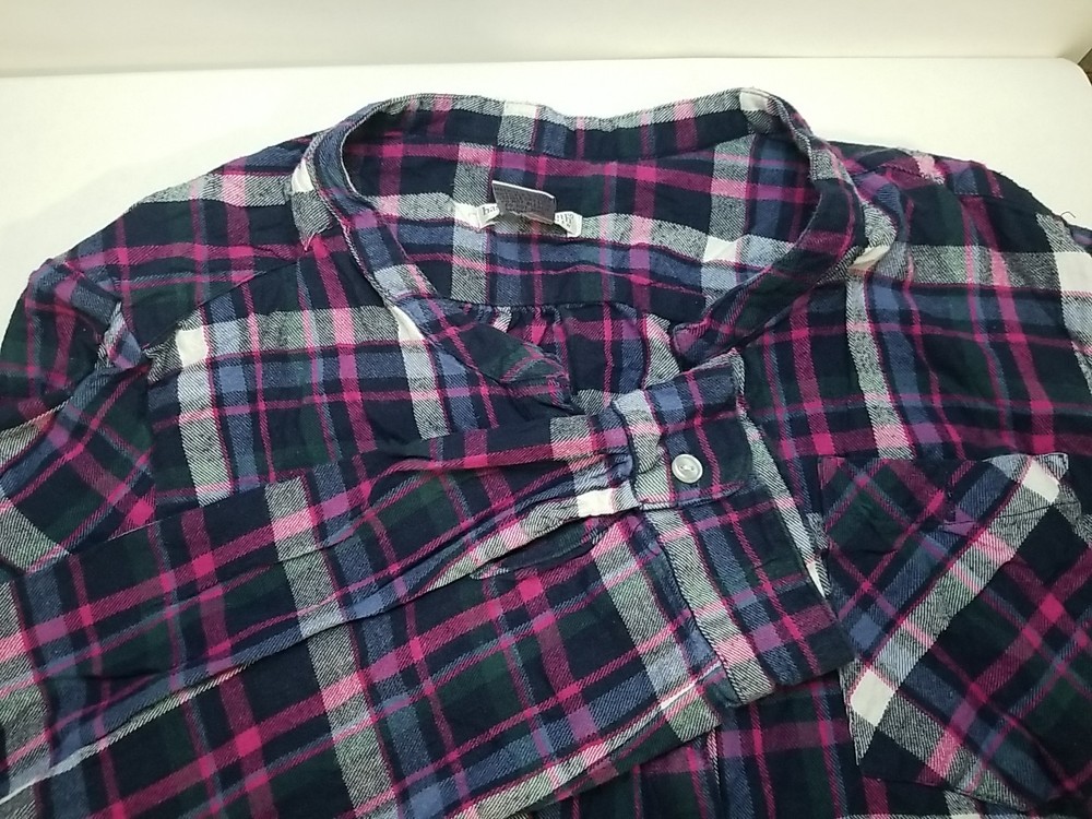 Hasting & Smith Flannel Plaid Shirt Womens 3X Long Sleeve Button Up