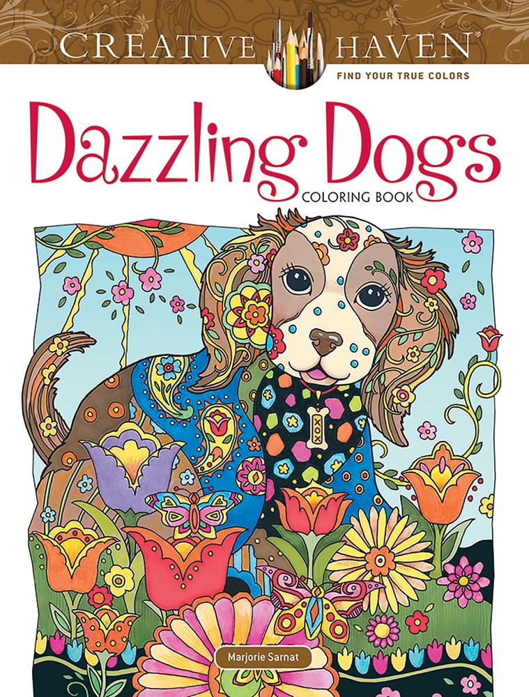 Creative Haven Dazzling Dogs Coloring Book: Relaxing Illustrations for Adult...
