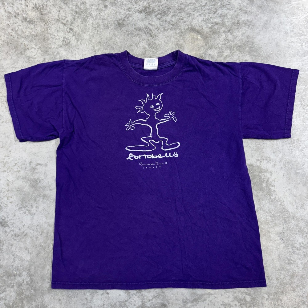 Portobello's London Shirt Mens Large Purple Graphic Riccardo de Bruca Tee Gildan