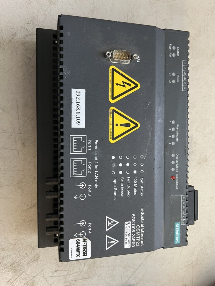 Siemens OSMTP22 Industrial Ethernet Optical Switch Module, 6GK1105-2AE00
