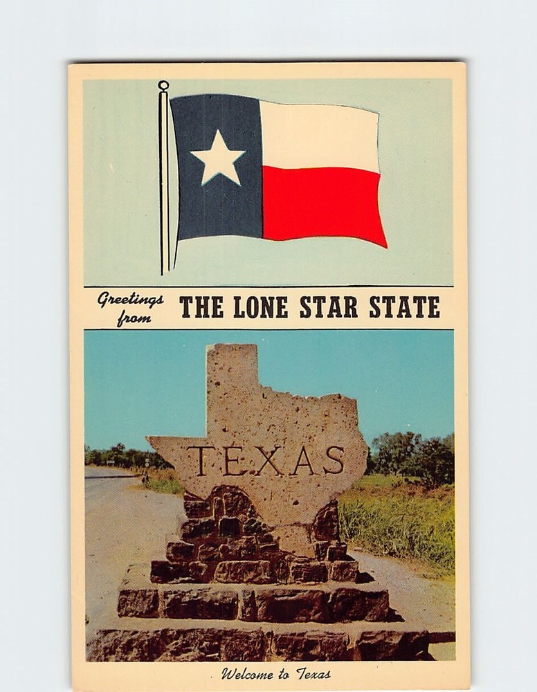 Postcard Greetings from The Lone Star State Texas USA