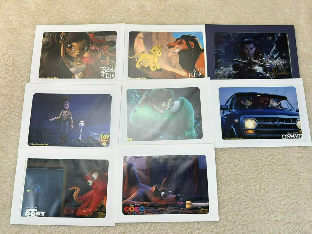 Disney Movie Club Exclusive Lithographs Lot of 8 Classic & Modern Films