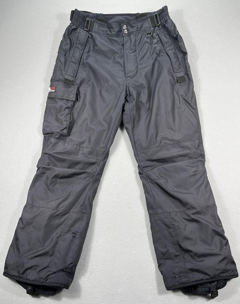 Vintage Polo Sport RLX Ski Pants Mens Large Black Technical Nylon Snow Insulated
