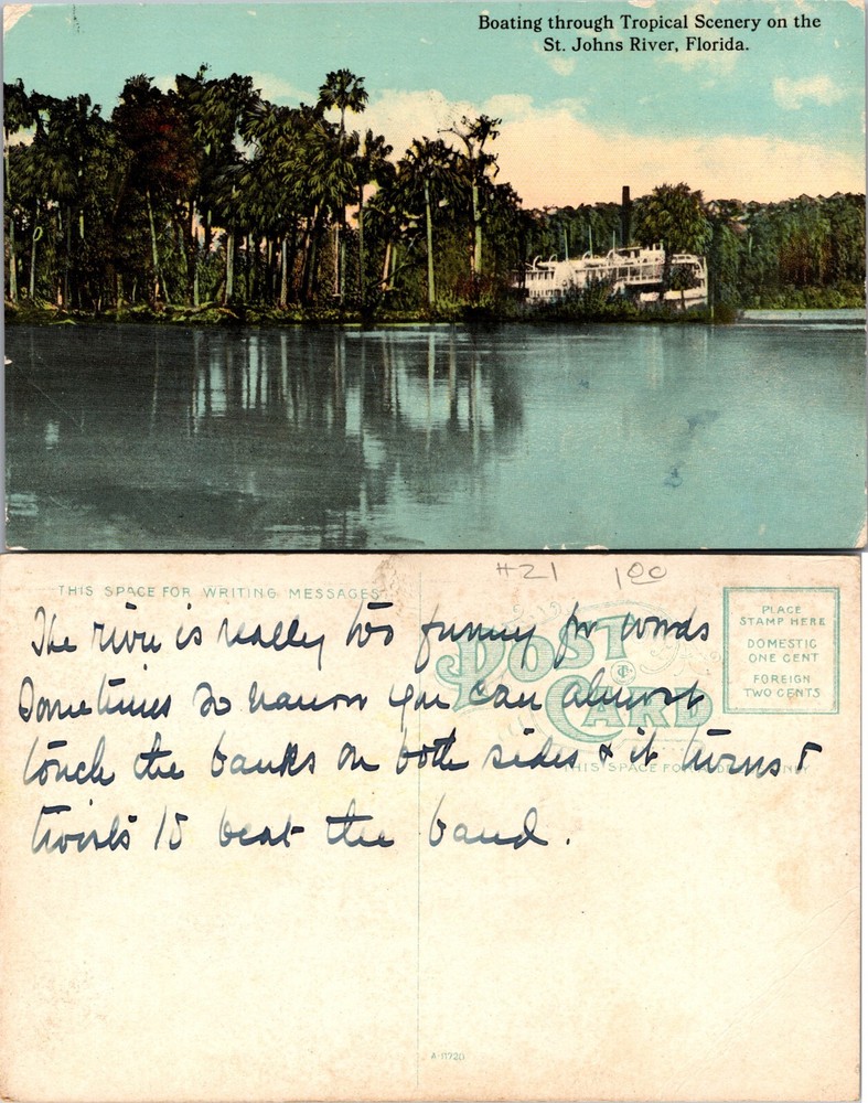 Steamboat Scenic Ride St Johns River Florida Postcard
