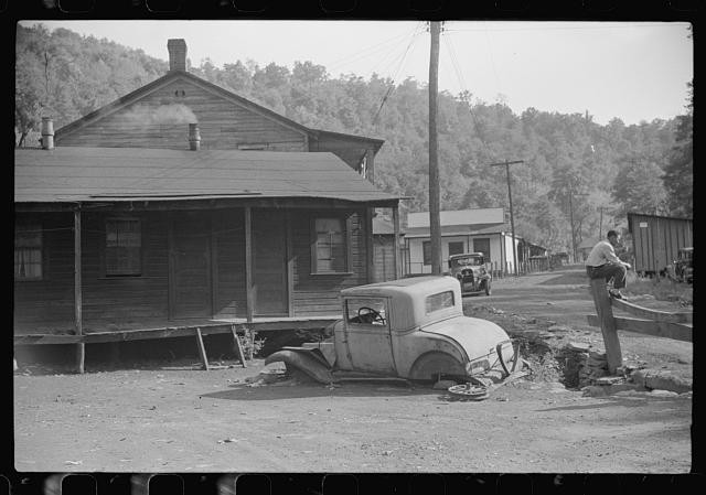 Photo:Jere West Virginia 1938 Miners Homes Abandoned Town Street Scene