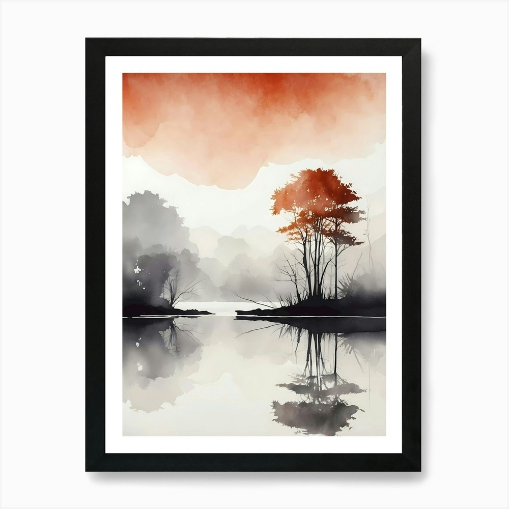 Tree In The Water 1 Art Print Framed Wall Art Poster Canvas Print Picture