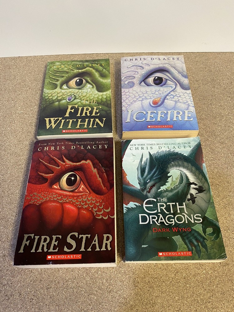 Chris D'Lacey Book Lot 4 The Last Dragon Chronicles Series Plus Erth Dragons