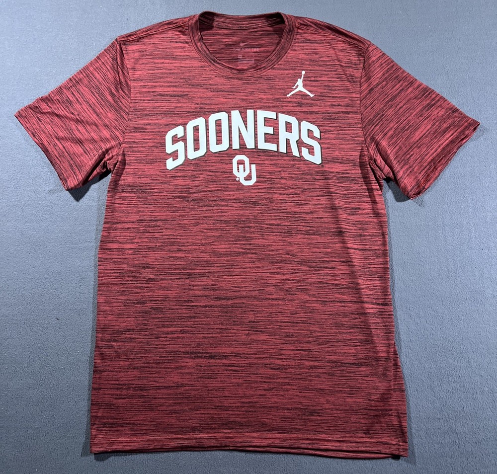 Jordan OU Sooners  Dri-FIT Performance T-Shirt Men’s Medium Red Boomer Sooner