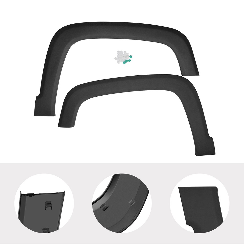 For Jeep Cherokee 2014-2018 Set of 2 Front LH & RH Side Black Fender Flares Pair