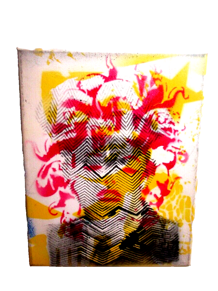 Original Painting Pop art Graffiti Abstract Medusa musk yai 8x10-image