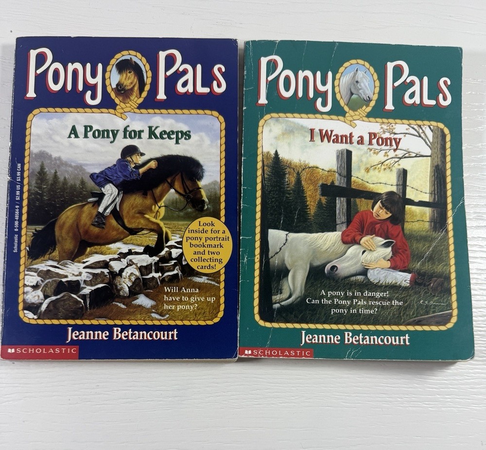 Pony Pals Jeanne Betancourt Children's Chapter Book Vintage Horse Lot Of 2 PB