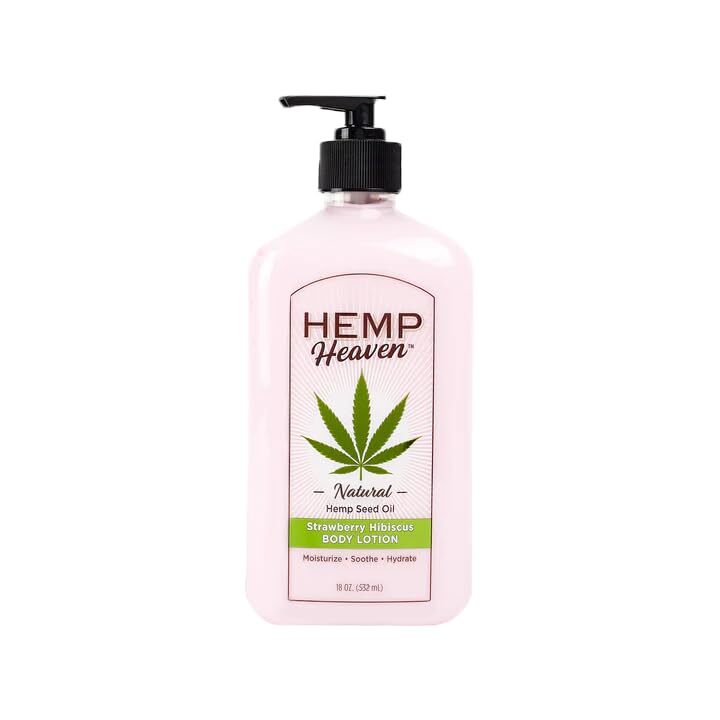 Hemp Heaven Natural Hemp Seed Oil Body Lotion - Strawberry Hibiscus - Moisturize