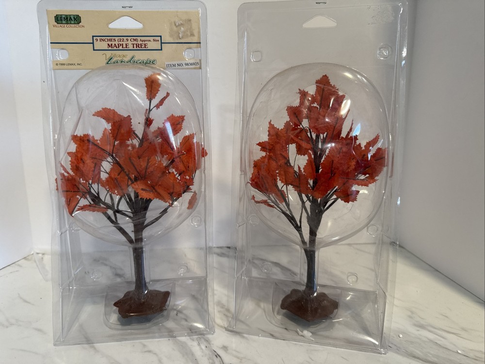 Lemax Village Landscape Maple Tree Set of 2 Old Stock 94406