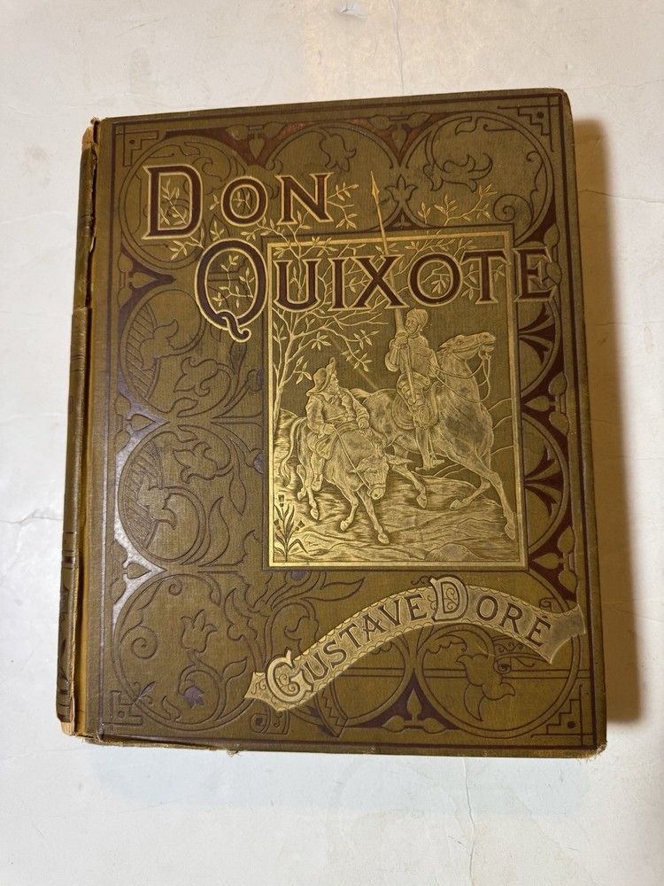 The History Of Don Quixote Book By Cervantes 1880 Antique!!!