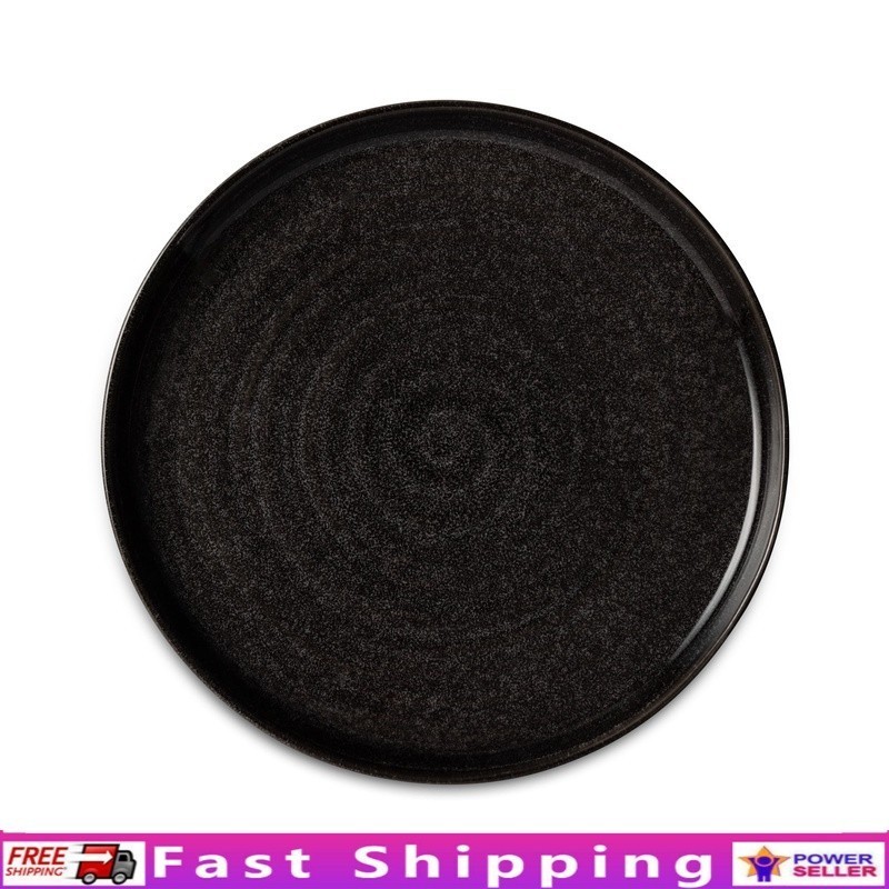 Ceramic Salad Plate Round Rustic Design Dishwasher Safe Perfect Entertaining New