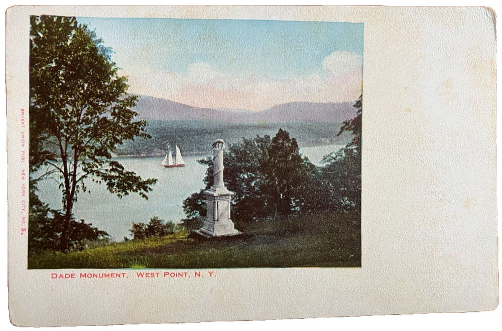 Antique postcard: Dade Monument, West Point, NY, unposted, good condition