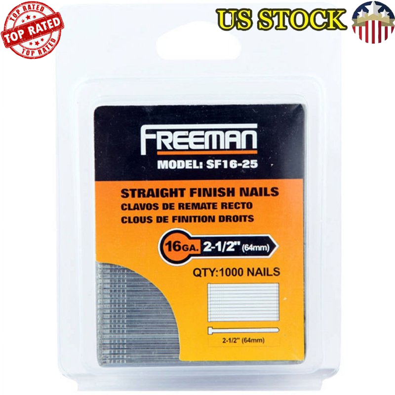 1000 Count 16GA Glue Collated Finish Nails 2-1/2