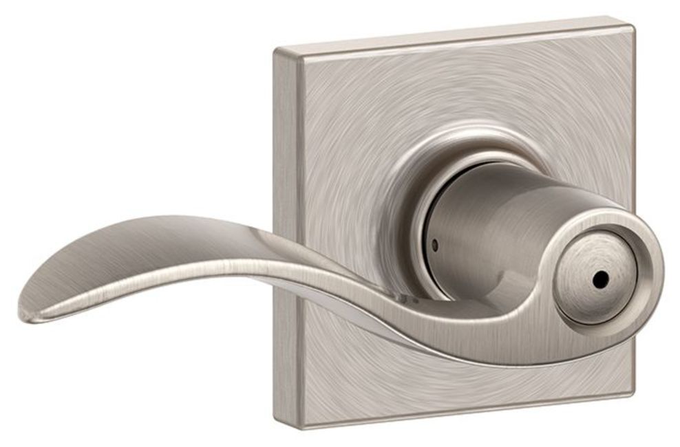 Schlage F40-ACC-COL Accent Privacy Door Lever Set - Nickel