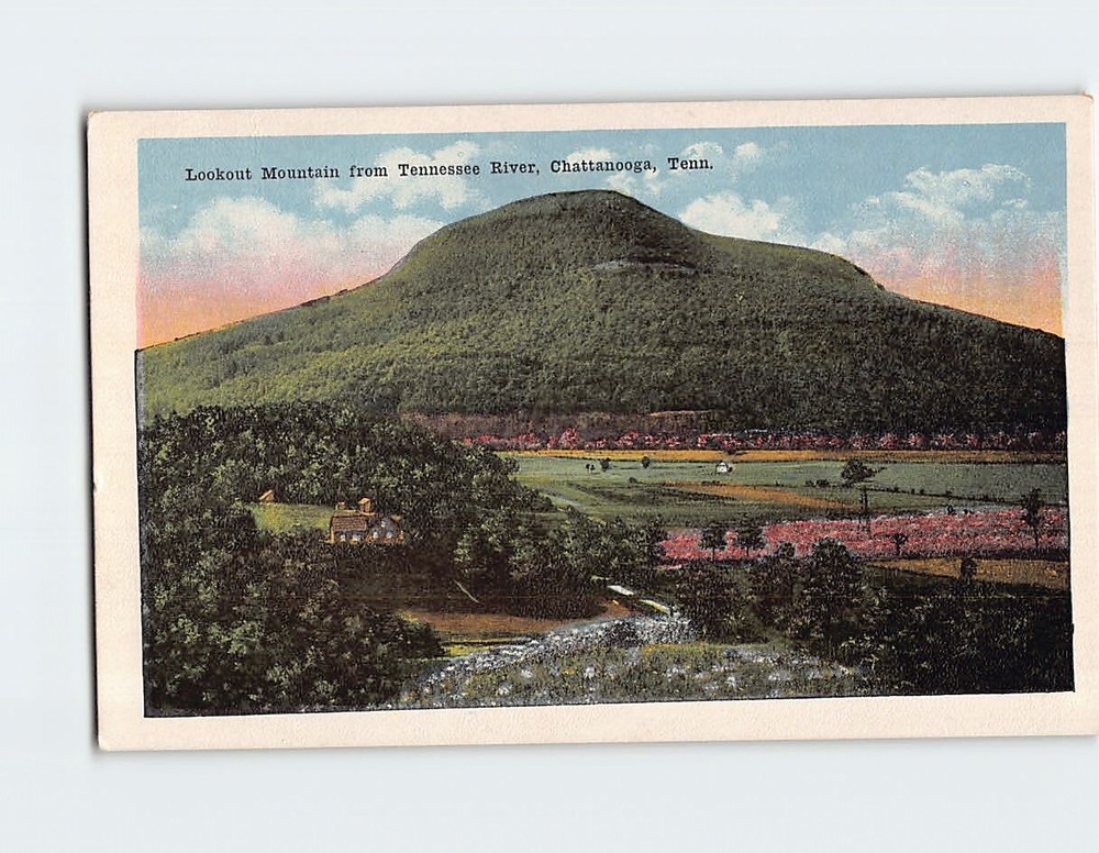 Postcard Lookout Mountain From Tennessee River Chattanooga Tennessee