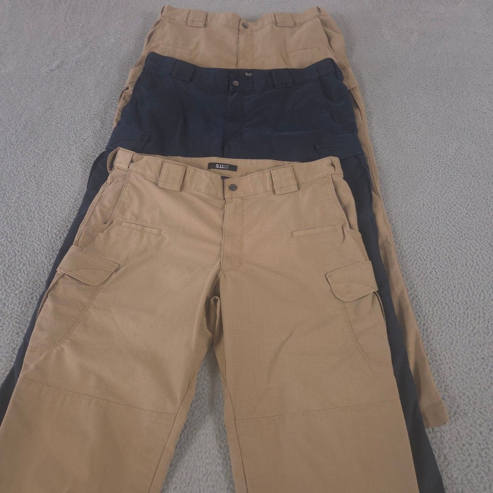 LOT OF 3 5.11 Tactical Pant Mens 40x34 Khaki Navy Stryke Ripstop Cargo Straight