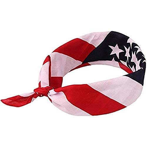 Red White and Blue American Flag Bandana Cotton Usa