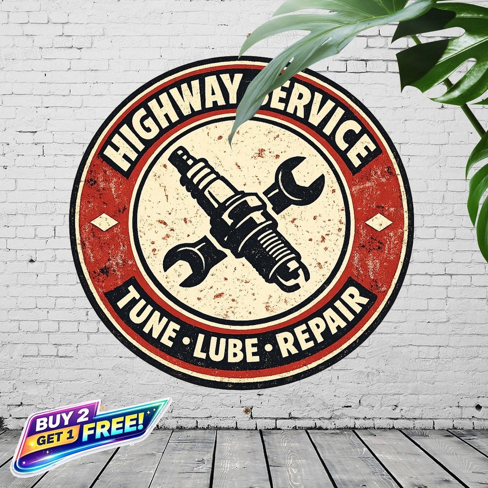 Gas And Oil Garage Reproduction Vintage Metal Tin Sign