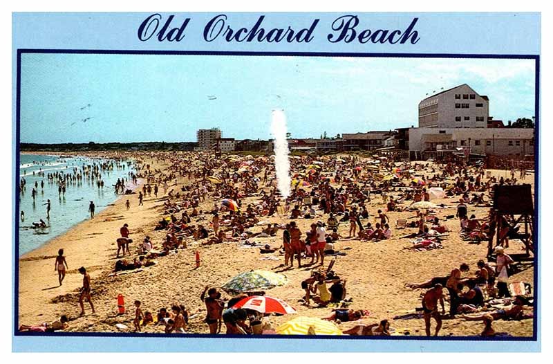 Postcard BEACH SCENE Orchard Beach Maine ME m/09 AR5336