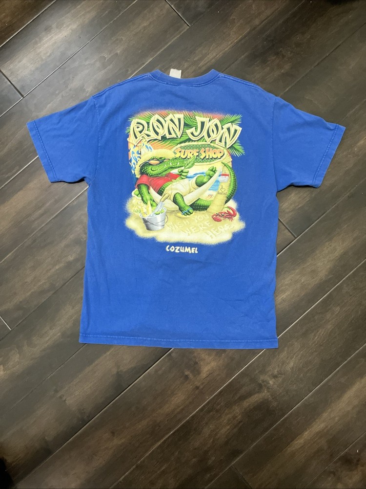 Ron Jon Surf Shop Vintage Shirt Men’s Large Cozumel Graphic Tee Beach Vacation